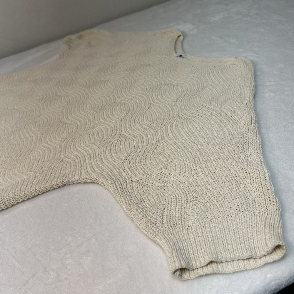 J. Jill Wavy Texture Ribbed Sweater‎ Women's Size XL Barley Dolman Sleeve - Picture 5 of 8